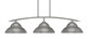 Toltec Lighting - 3736-GP-428-GP - Three Light Island Pendant - Kurve - Graphite