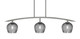 Toltec Lighting - 3736-GP-4602 - Three Light Island Pendant - Kurve - Graphite