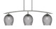 Toltec Lighting - 3736-GP-4902 - Three Light Island Pendant - Kurve - Graphite