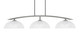 Toltec Lighting - 3736-GP-540 - Three Light Billiard/Island - Kurve - Graphite