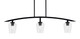 Toltec Lighting - 3736-MB-210 - Three Light Island Pendant - Kurve - Matte Black