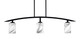 Toltec Lighting - 3736-MB-3009 - Three Light Island Pendant - Kurve - Matte Black