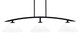 Toltec Lighting - 3736-MB-316 - Three Light Island Pendant - Kurve - Matte Black