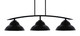 Toltec Lighting - 3736-MB-428-MB - Three Light Island Pendant - Kurve - Matte Black