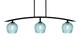 Toltec Lighting - 3736-MB-4605 - Three Light Island Pendant - Kurve - Matte Black