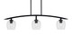 Toltec Lighting - 3736-MB-4810 - Three Light Island Pendant - Kurve - Matte Black