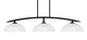 Toltec Lighting - 3736-MB-540 - Three Light Island Pendant - Kurve - Matte Black