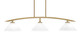 Toltec Lighting - 3736-NAB-314 - Three Light Island Pendant - Kurve - New Age Brass