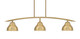 Toltec Lighting - 3736-NAB-427-NAB - Three Light Island Pendant - Kurve - New Age Brass