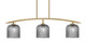 Toltec Lighting - 3736-NAB-4912 - Three Light Island Pendant - Kurve - New Age Brass