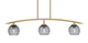 Toltec Lighting - 3736-NAB-5112 - Three Light Island Pendant - Kurve - New Age Brass