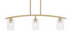 Toltec Lighting - 3736-NAB-530 - Three Light Island Pendant - Kurve - New Age Brass