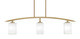 Toltec Lighting - 3736-NAB-531 - Three Light Island Pendant - Kurve - New Age Brass
