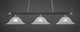 Toltec Lighting - 373-CHMB-53615 - Three Light Billiard Bar - Oxford - Chrome & Matte Black