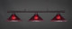 Toltec Lighting - 373-DG-716 - Three Light Billiard Bar - Oxford - Dark Granite