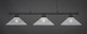 Toltec Lighting - 373-MB-714 - Three Light Billiard Bar - Oxford - Matte Black