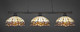 Toltec Lighting - 373-MB-997 - Three Light Billiard Bar - Oxford - Matte Black