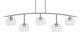 Toltec Lighting - 3745-GP-202 - Five Light Bar - Kurve - Graphite