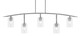 Toltec Lighting - 3745-GP-300 - Five Light Billiard/Island - Kurve - Graphite