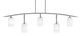 Toltec Lighting - 3745-GP-3001 - Five Light Billiard/Island - Kurve - Graphite