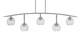 Toltec Lighting - 3745-GP-4102 - Five Light Bar - Kurve - Graphite
