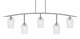 Toltec Lighting - 3745-GP-4250 - Five Light Billiard/Island - Kurve - Graphite