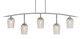 Toltec Lighting - 3745-GP-4253 - Five Light Billiard/Island - Kurve - Graphite