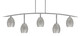 Toltec Lighting - 3745-GP-426-GP - Five Light Bar - Kurve - Graphite