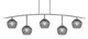 Toltec Lighting - 3745-GP-4622 - Five Light Bar - Kurve - Graphite