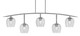 Toltec Lighting - 3745-GP-4812 - Five Light Bar - Kurve - Graphite