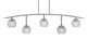 Toltec Lighting - 3745-GP-5110 - Five Light Bar - Kurve - Graphite