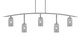 Toltec Lighting - 3745-GP-542 - Five Light Billiard/Island - Kurve - Graphite
