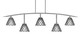 Toltec Lighting - 3745-GP-9185 - Five Light Bar - Kurve - Graphite