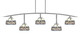 Toltec Lighting - 3745-GP-9485 - Five Light Bar - Kurve - Graphite