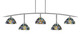 Toltec Lighting - 3745-GP-9955 - Five Light Bar - Kurve - Graphite
