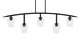 Toltec Lighting - 3745-MB-210 - Five Light Bar - Kurve - Matte Black
