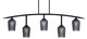 Toltec Lighting - 3745-MB-4252 - Five Light Bar - Kurve - Matte Black