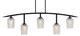 Toltec Lighting - 3745-MB-4253 - Five Light Bar - Kurve - Matte Black