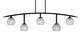 Toltec Lighting - 3745-MB-5110 - Five Light Bar - Kurve - Matte Black