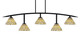 Toltec Lighting - 3745-MB-9415 - Five Light Bar - Kurve - Matte Black