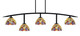 Toltec Lighting - 3745-MB-9445 - Five Light Bar - Kurve - Matte Black