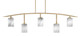 Toltec Lighting - 3745-NAB-3009 - Five Light Billiard/Island - Kurve - New Age Brass