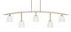Toltec Lighting - 3745-NAB-500 - Five Light Bar - Kurve - New Age Brass