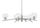 Toltec Lighting - 3746-GP-4100 - Six Light Chandelier - Kurve - Graphite