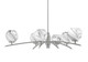 Toltec Lighting - 3746-GP-4109 - Six Light Chandelier - Kurve - Graphite