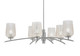 Toltec Lighting - 3746-GP-4253 - Six Light Chandelier - Kurve - Graphite