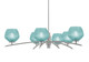 Toltec Lighting - 3746-GP-4625 - Six Light Chandelier - Kurve - Graphite