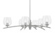 Toltec Lighting - 3746-GP-4810 - Six Light Chandelier - Kurve - Graphite