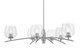 Toltec Lighting - 3746-GP-4812 - Six Light Chandelier - Kurve - Graphite