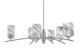 Toltec Lighting - 3746-GP-549 - Six Light Chandelier - Kurve - Graphite